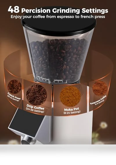 Espresso Machine with Grinder and Bottomless Portafilter Combo — Electric Blade Coffee Grinders, Tuni