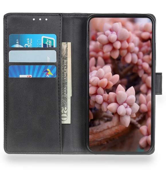 Foldable Stand Textured PU Leather Wallet Case — Flip Cases, Smartwatch 2025