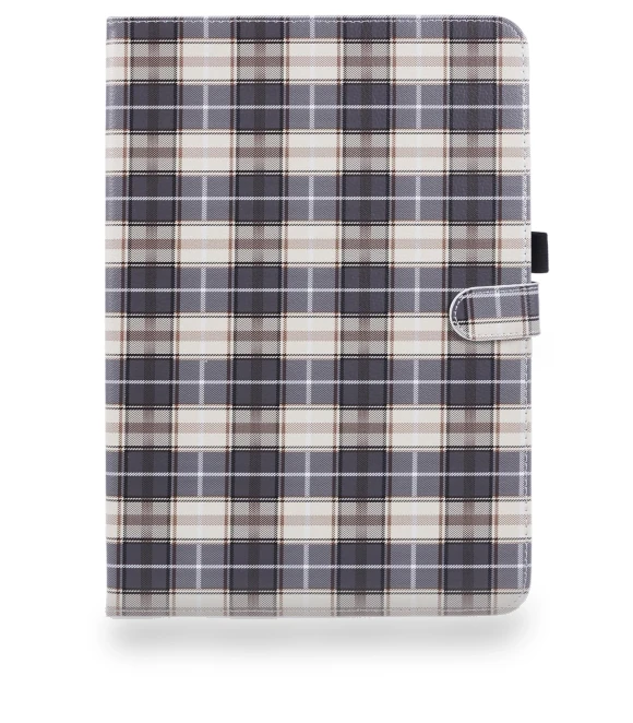 Grid Pattern Stand PU Leather Tablet Cover — Keyboard Cases, Smartwatch 2025