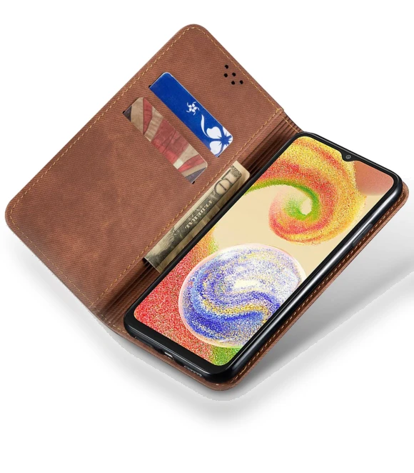 Jeans Cloth Texture Leather Wallet Phone Cover — Bumpers, Smartwatch 2025