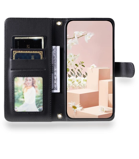 Magnetic Case Rhombus Grid Leather Cover with Wrist Strap — Phone Accessories, Smartwatch 2025