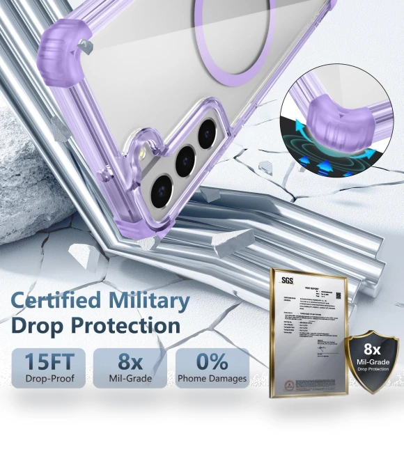 Magnetic Case TPU+PC Clear Military Grade Protection Phone Cover — Basic Cases, Smartwatch 2025