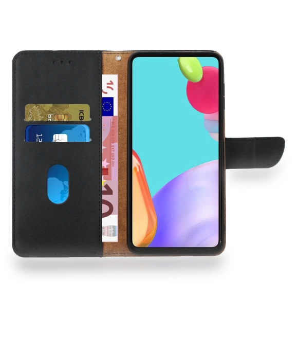 Nappa Texture Genuine Leather Drop-proof Phone Case Stand Wallet Folio Flip Cover — Flip Cases, Smartwatch 2025