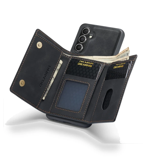 PU Leather Coated PC+TPU Kickstand Cover Magnetic Detachable Wallet Phone Case — Flip Cases, Smartwatch 2025