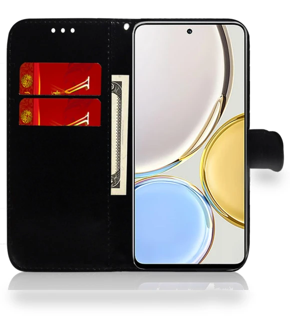 PU Leather Wallet Cover with Dazzling Flower Pattern — Flip Cases, Smartwatch 2025