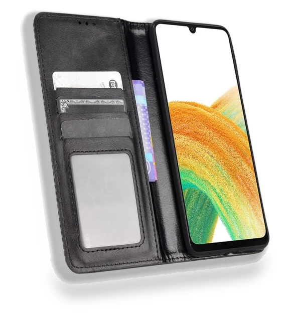 Retro PU Leather Wallet Phone Cover with Mosaic Imprint — Phone Accessories, Smartwatch 2025