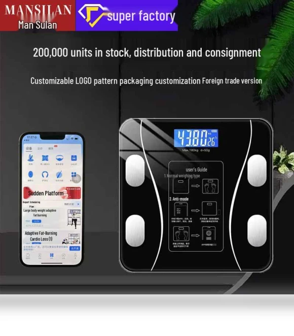 Smart Bluetooth Body Fat and Weight Scale — Body Composition Analysis, Deals Supermarket