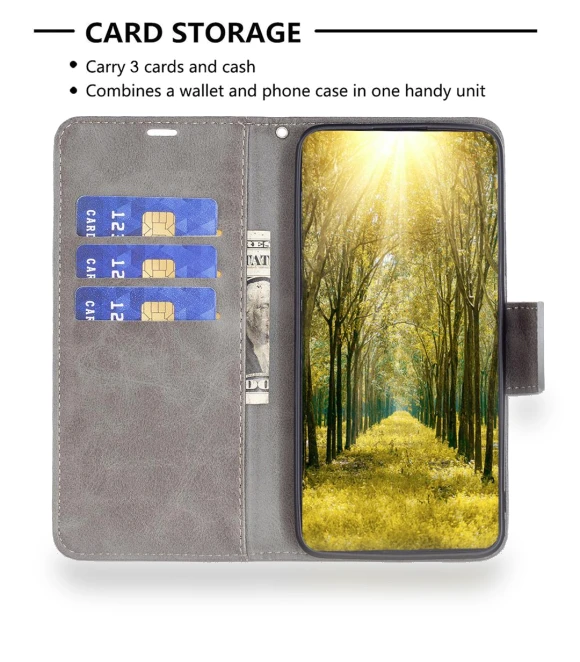 Smooth Leather Wallet Stand Mobile Phone Cover with Strap — Phone Accessories, Smartwatch 2025