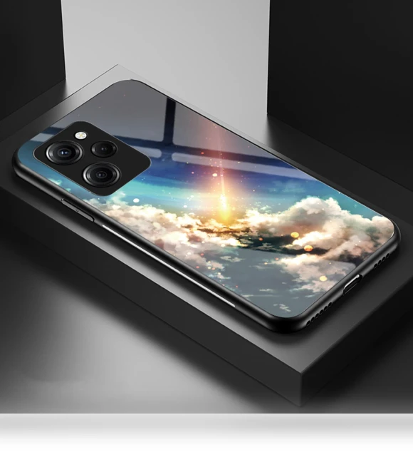 Starry Sky Pattern Phone Case with Tempered Glass — Phone Accessories, Smartwatch 2025