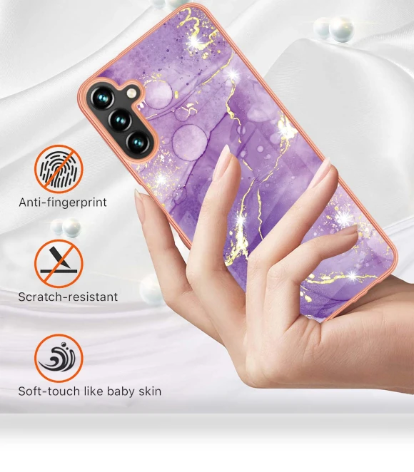 TPU Case with IMD Marble Pattern Electroplated Back Cover — Bumpers, Smartwatch 2025