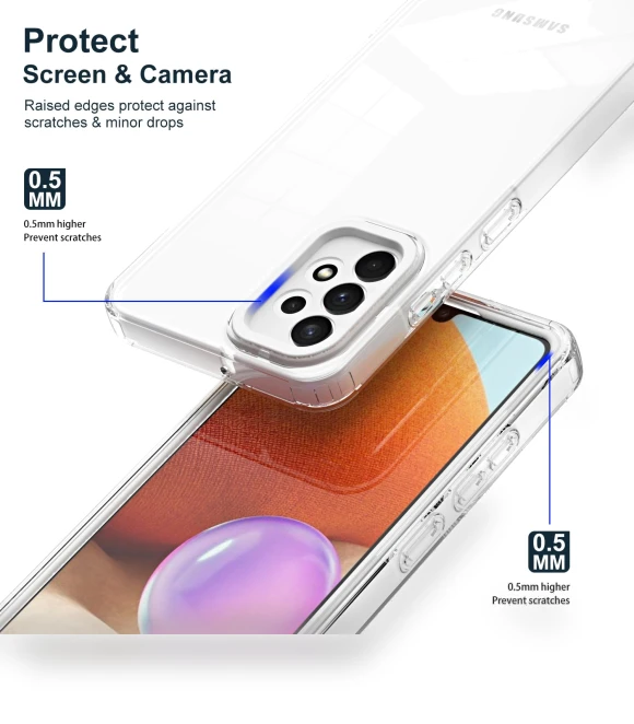 3-in-1 Clear Phone Cover with PC Camera Frame — Basic Cases, Smartwatch 2025