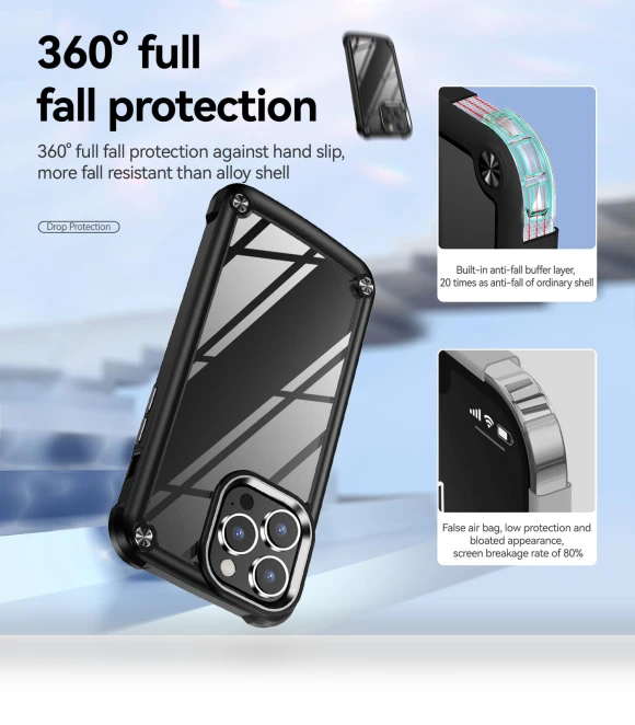 Anti-Drop Phone Case with Alloy Lens Frame — Basic Cases, Smartwatch 2025