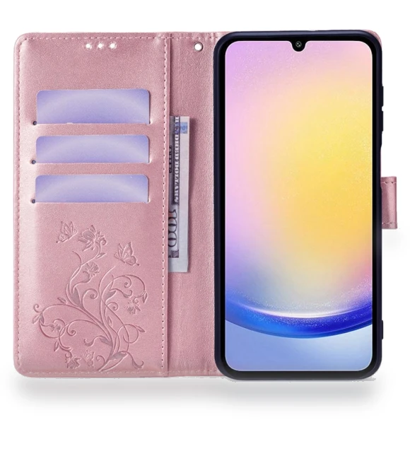 Butterfly Flower PU Leather Phone Folio Cover — Basic Cases, Smartwatch 2025