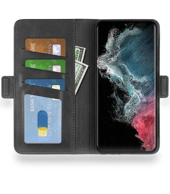 Calf Texture PU Leather Dual Magnetic Clasp Phone Case — Phone Accessories, Smartwatch 2025