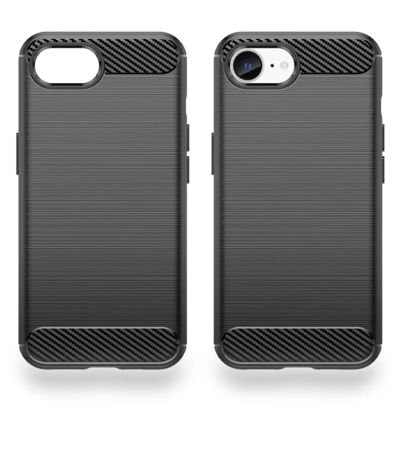 Carbon Fiber Texture Flexible TPU Brushed Phone Cover — Basic Cases, Smartwatch 2025