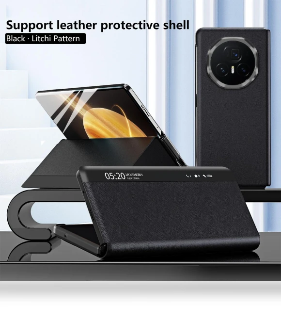 Case View Window PU Leather Stand Smart Phone Cover — Smartwatch Straps, Samrtwatch Bands Straps