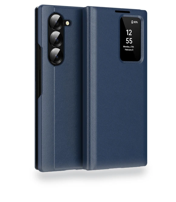 Case with Card Holder Smart View Window — Phone Accessories, Samrtwatch Bands Straps