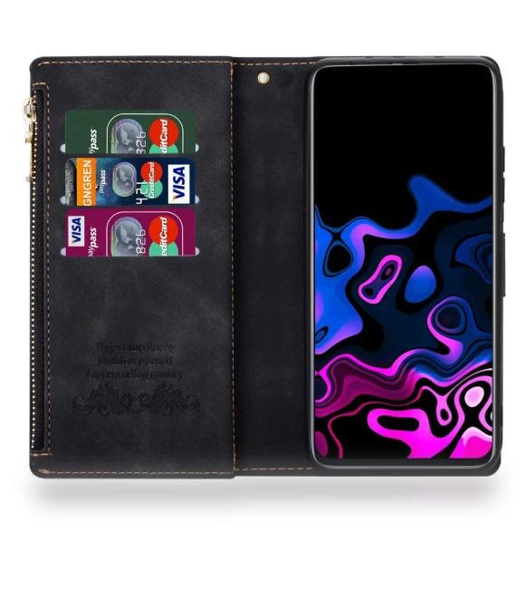 Color Splicing PU Leather Wallet Case with Strap — Bumpers, Smartwatch 2025