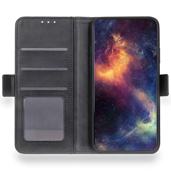 Cowhide Texture Wallet Stand Phone Case — Phone Accessories, Smartwatch 2025