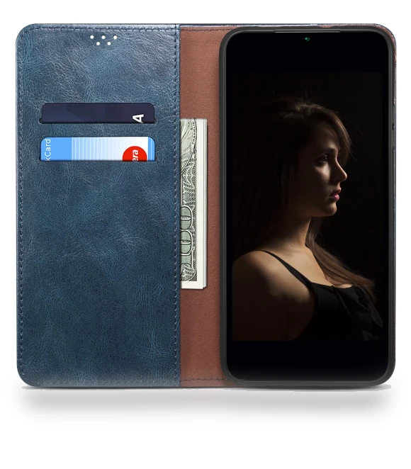 Crazy Horse Leather Wallet Phone Cover — Basic Cases, Smartwatch 2025
