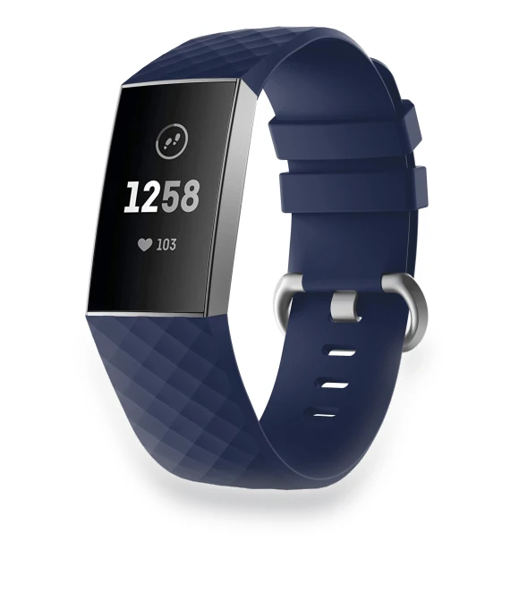 Diamond Grain Silicone Smart Watch Band — Fitness Bands, Smartwatch 2025