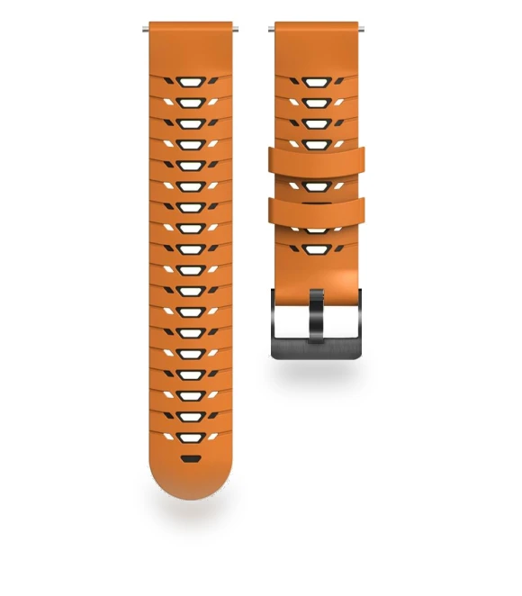 Dual Color Silicone Watch Strap with Trapezoid Three Row Holes — Bands, Smartwatch 2025