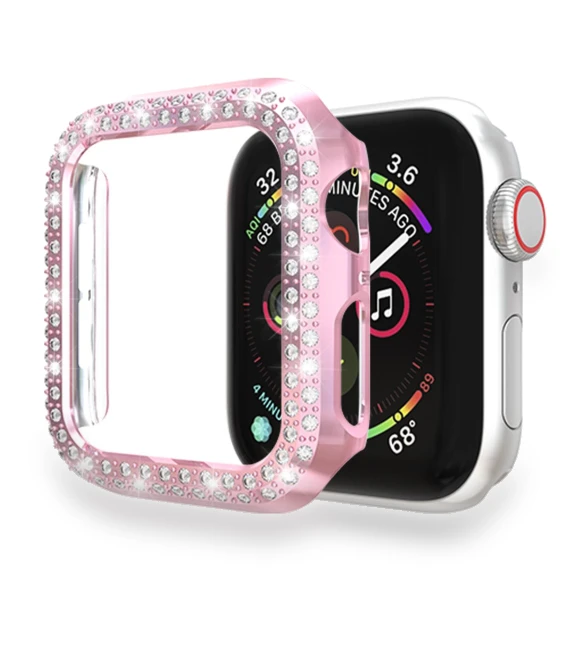 Dual-row Rhinestone Decor Smart Watch PC Case — Smartwatch Protectors, Smartwatch 2025