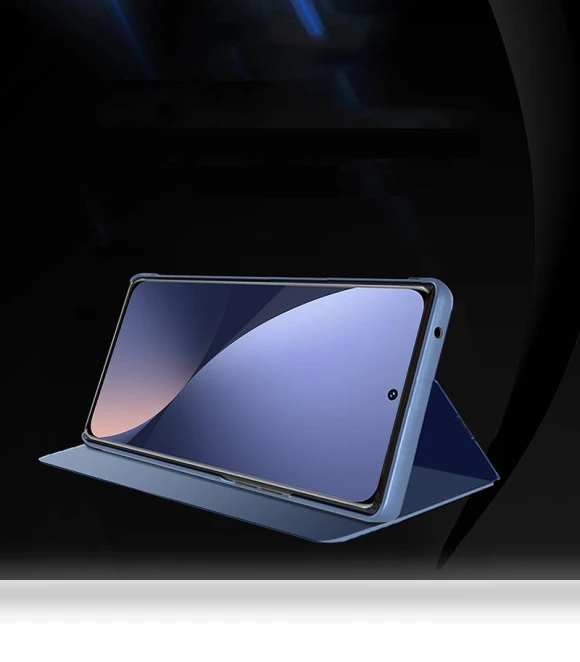 Flip Mirror Cover Smart View Window Foldable Stand Protective Case — Screen Protectors, Smartwatch 2025