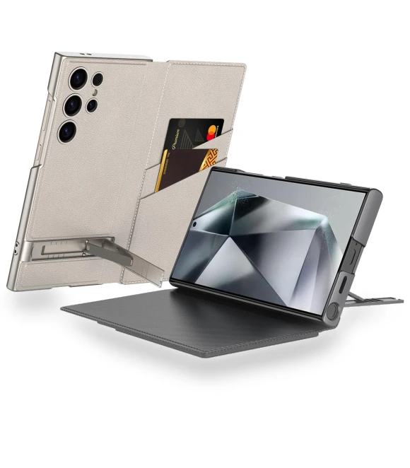 Hidden Kickstand Leather Flip Cover with Card Holder — Flip Cases, Smartwatch 2025