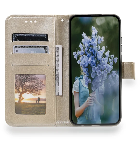 Imprinted Mandala Flower PU Leather Case Stand Wallet — Phone Accessories, Smartwatch 2025