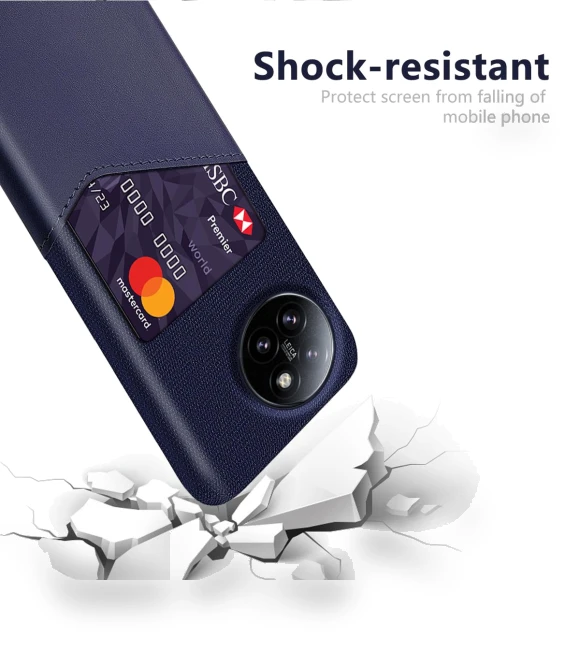 Leather+PC Cloth Texture Phone Cover with Card Slot — Phone Accessories, Smartwatch 2025