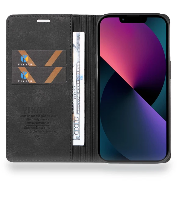 Magnetic Auto-absorbed PU Leather Shell Phone Wallet Stand Cover — Phone Accessories, Smartwatch 2025