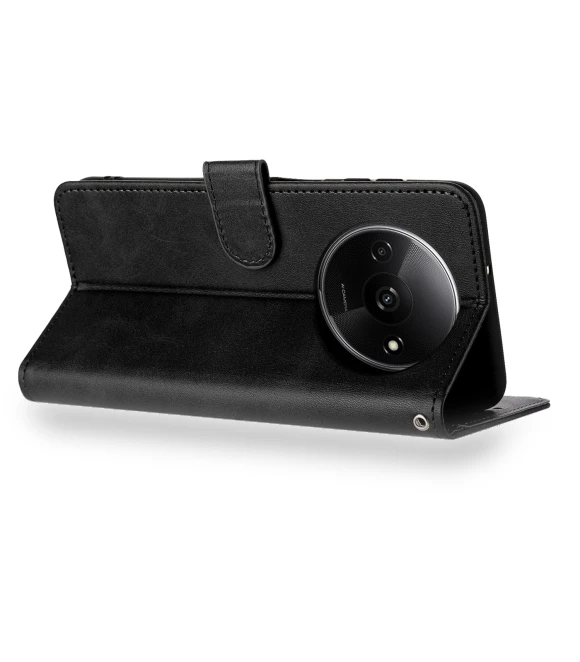 Magnetic Clasp Leather Wallet Stand Phone Cover with Strap — Phone Accessories, Smartwatch 2025