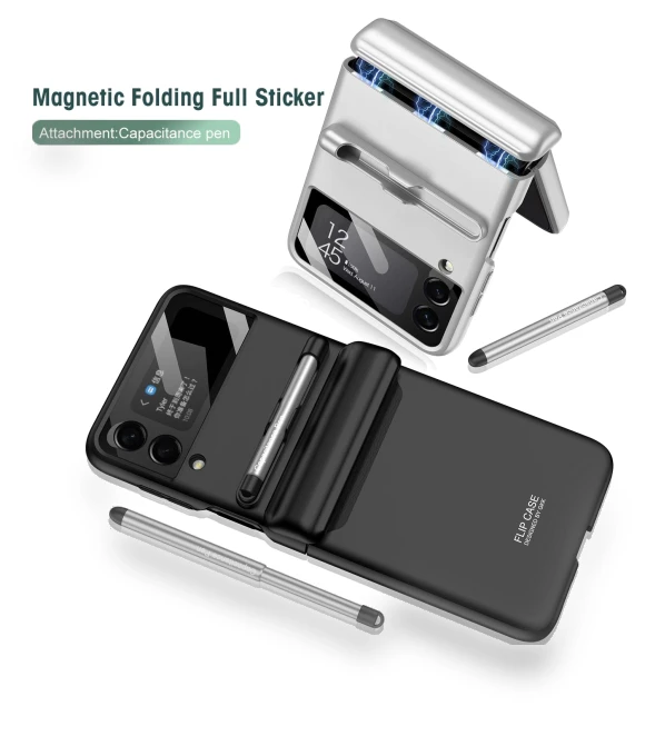 Magnetic Hinge PC Foldable Phone Case with Camera Lens Film Design — Screen Protectors, Smartwatch 2025