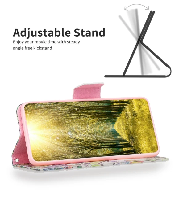 Pattern Printing PU Leather Wallet Stand Cover — Phone Accessories, Smartwatch 2025