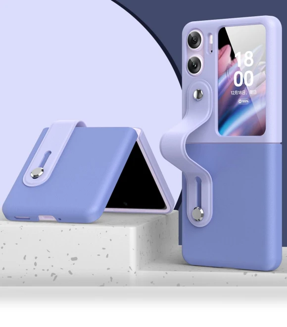 PU Leather Coated PC Phone Case with Hand Strap and Kickstand — Smartwatch Protectors, Smartwatch 2025