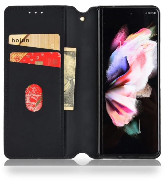 PU Leather+PC Case Magnetic Auto-absorbed Imprinting Rhombus Pattern Stand Wallet Phone Cover — Phone Accessories, Smartwatch 2025