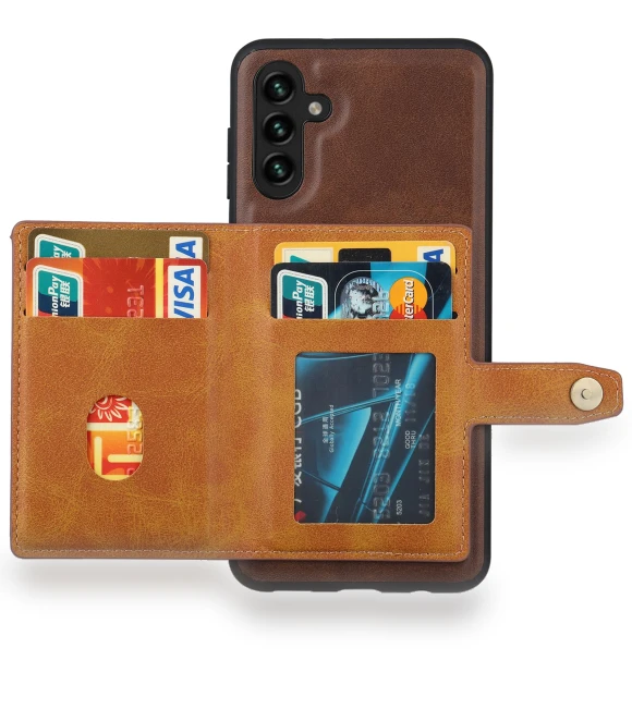 PU Leather+TPU Kickstand Cover with Card Slots — Phone Accessories, Smartwatch 2025