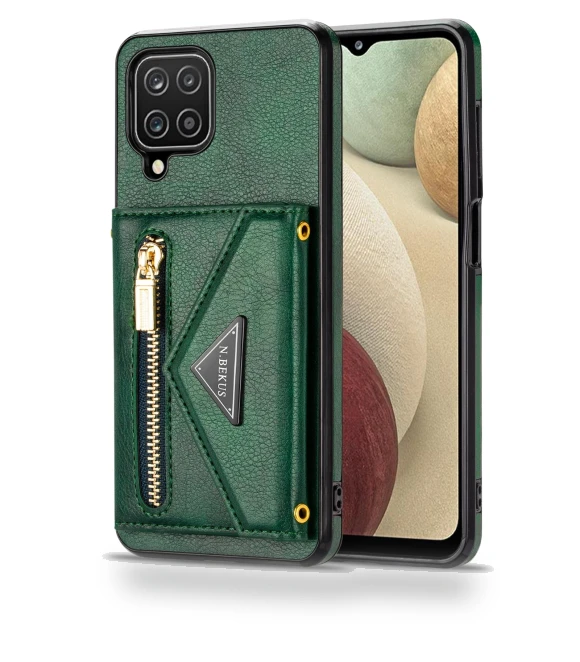 PU Leather+TPU Phone Case with Zipper Card Holder and Kickstand — Phone Accessories, Smartwatch 2025