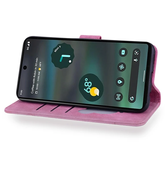 PU Leather Wallet Stand Case with Strap — Phone Accessories, Smartwatch 2025