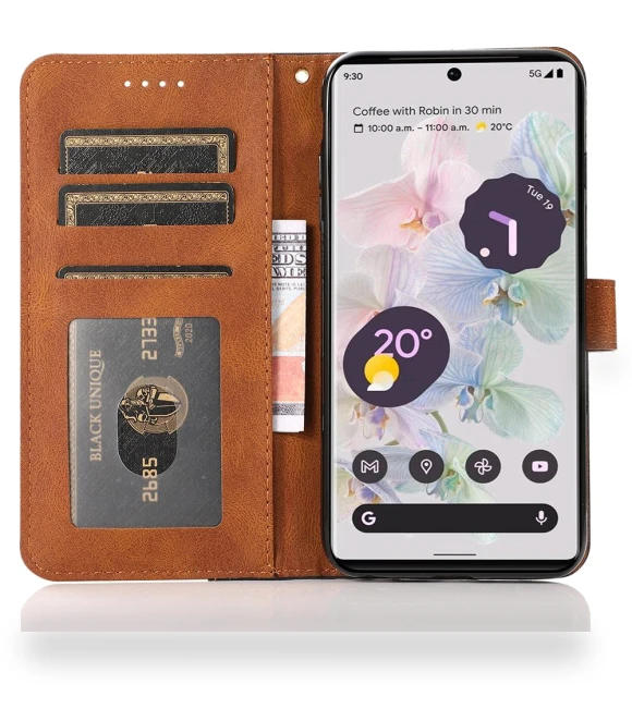 Splicing PU Leather Wallet Case Flip Stand Phone Cover — Flip Cases, Smartwatch 2025