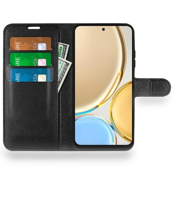 Textured Litchi Phone Case with Foldable Stand — Phone Accessories, Smartwatch 2025