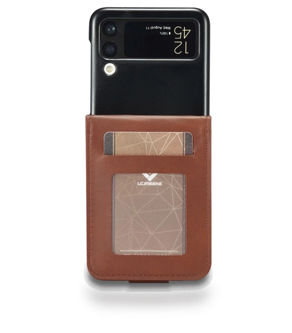 Textured PU Leather Folding Phone Case Stand Card Holder Protective Cover — Flip Cases, Smartwatch 2025