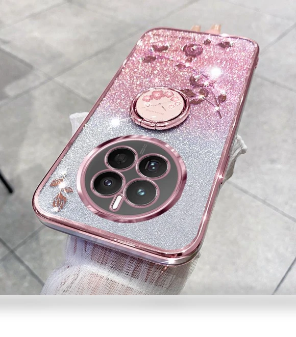 TPU Case Rhinestone Flower Kickstand Phone Cover — Mobiles, Smartwatch 2025