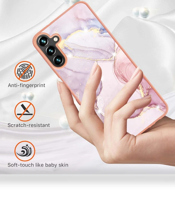 TPU Case with IMD Marble Pattern Electroplated Back Cover — Bumpers, Smartwatch 2025