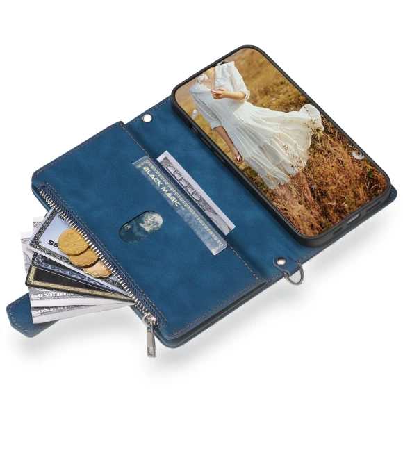 Wallet Rhombus Texture Case with Zipper Pocket — Flip Cases, Smartwatch 2025