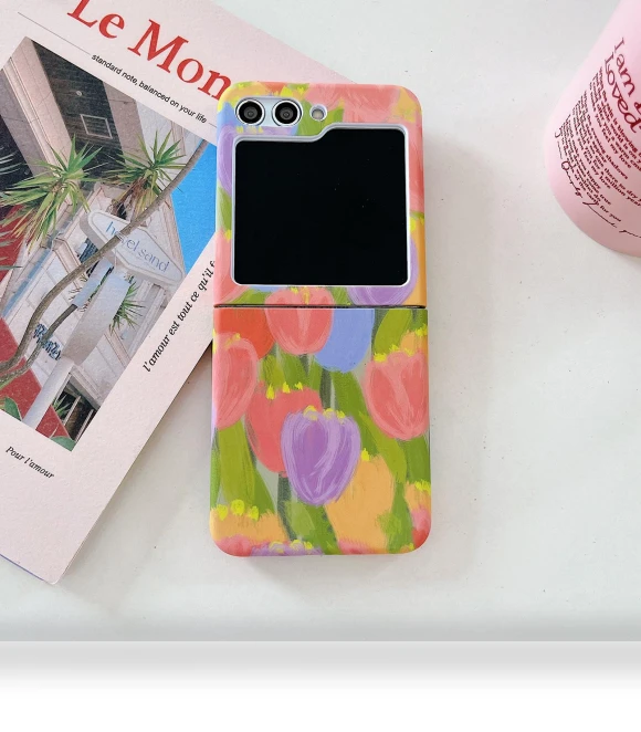 Water Transfer Printing Tulip Pattern PC Phone Cover — Bumpers, Smartwatch 2025
