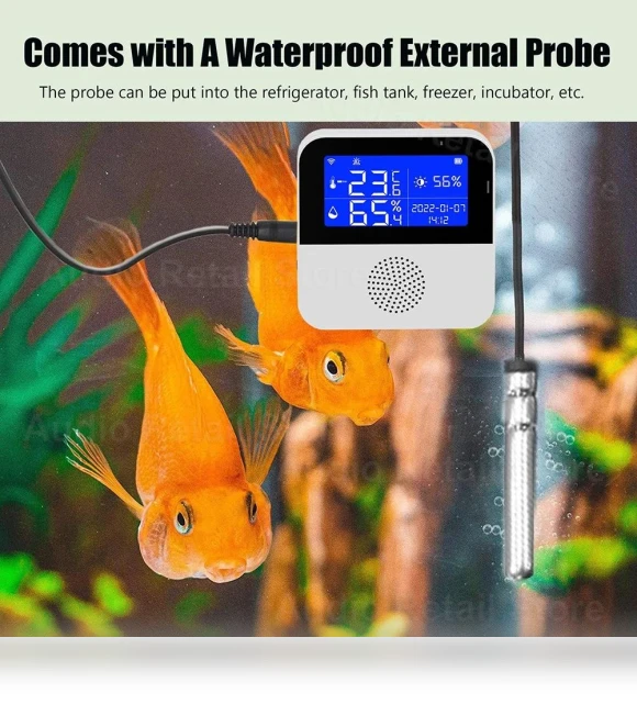 Wi-Fi Temperature and Humidity Sensor with Alarm — Home Climate Control, Leisure outdoor