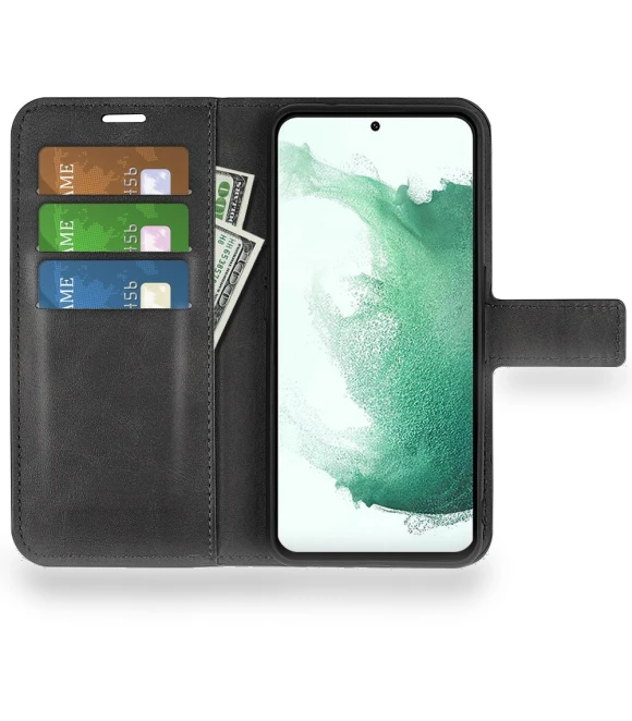 Anti-fingerprint Calf Texture Stand Wallet PU Leather Case — Phone Accessories, Smartwatch 2025