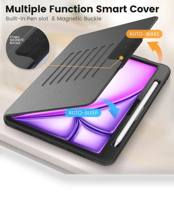 Automatic On/Off Stand Case for iPad Air 11 — Keyboard Cases, Smartwatch 2025